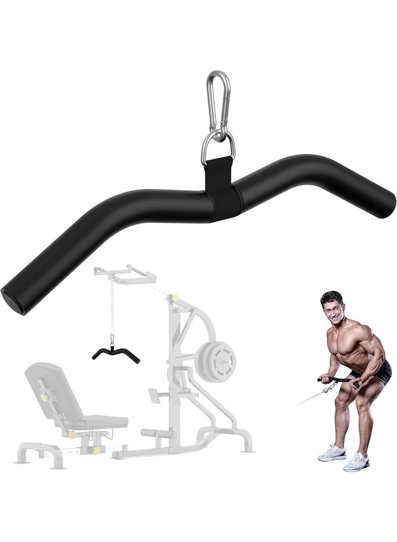 jaexest 19-Inch LAT Pulldown Bar – Upgraded Cable Machine Attachment for Home Gym – Curl & Triceps Press Down Bar Handle for Pulley System – Universal Rowing LAT Bar - Image 1